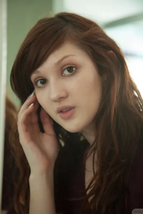 Ellena Woods: Skinny Redhead Strips Out of Her Panties – photo 3 of 11