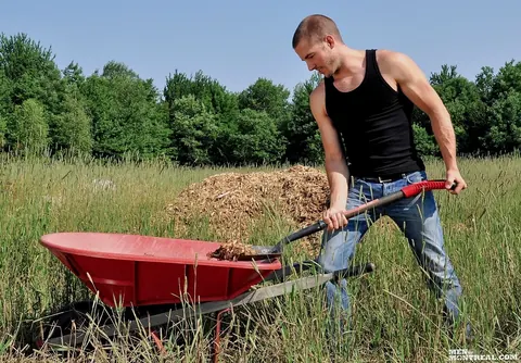 Man Strokes His Hard Cock Outdoors – photo 3 of 15
