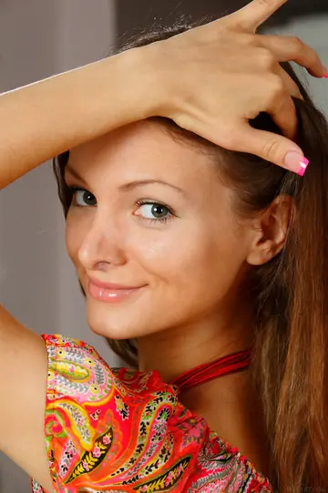 Zhanet A – Slim Athletic Brunette Undresses and Spreads Her Shaved Pussy