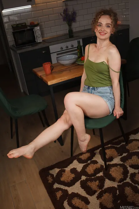 Slim Ukrainian PAWG in Shorts Poses Bent Over Showing Her Ass – photo 1 of 20