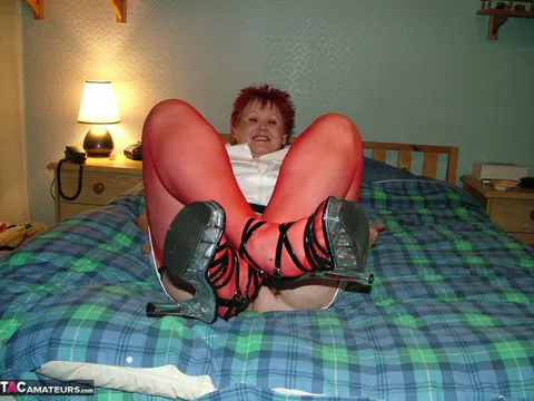 Valgasmic Exposed: European BBW Redhead Nurse Poses in Stockings and Boots – photo 8 of 20