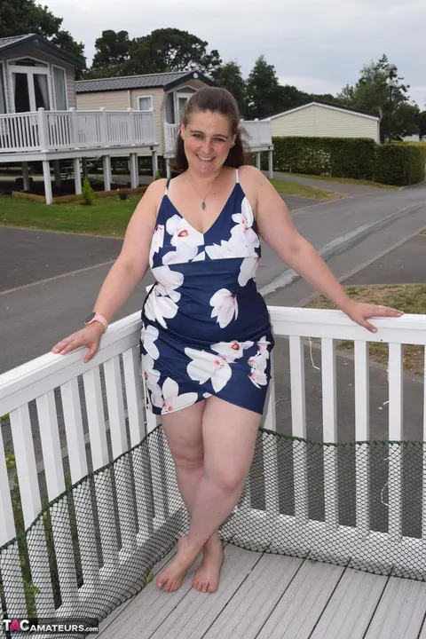 Mature BBW Exposes Her Big Tits and Hairy Bush in Public – photo 1 of 16