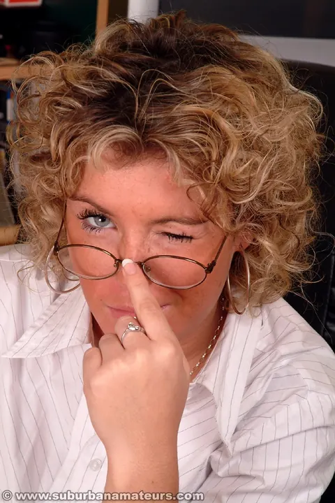 British Secretary Strips Nude and Masturbates with a Dildo on the Desk – photo 3 of 21