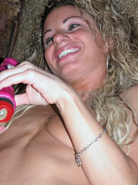 Petite Curly MILF Rides a Dildo on the Sofa – photo 19 of 20