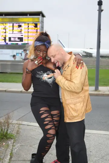 Tall Ebony Babe Sucks Cock and Gets Fucked Doggy Style Outdoors