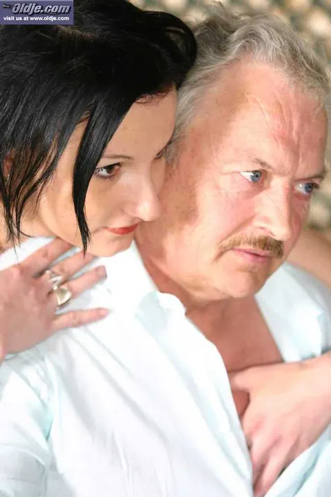 Short-Haired Brunette Rides an Older Man and Takes a Cumshot – photo 4 of 21