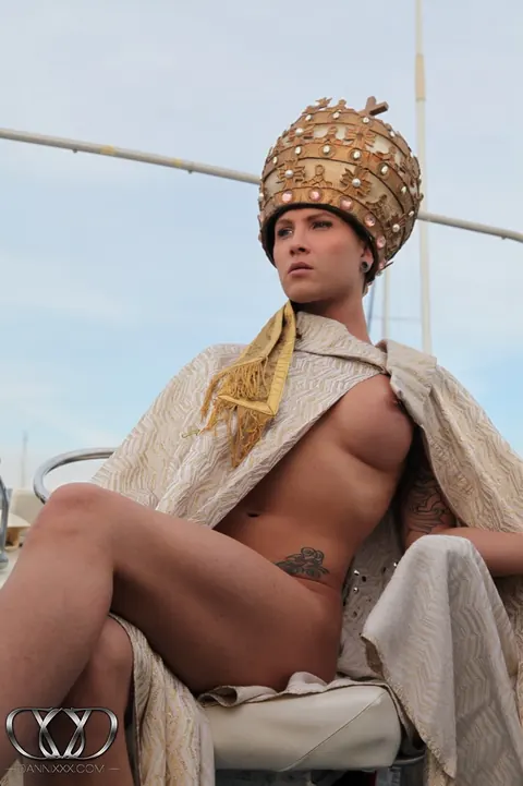 Tattooed Trans Woman Undresses and Poses Nude Outdoors – photo 1 of 12