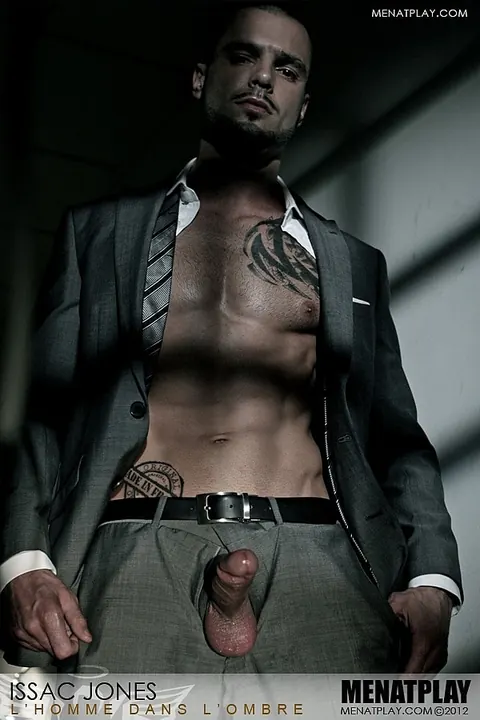 Tattooed Man Strips Nude and Shows His Hard Cock – photo 5 of 14