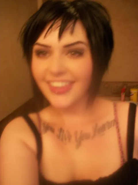 Short-Haired BBW Flaunts Her Big Tits and Fingers Her Shaved Pussy in Selfie – photo 1 of 20