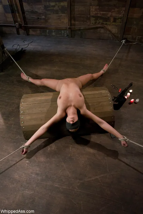 Aiden Starr: Tall Blonde MILF Submits to Tattooed Brunette in Bondage – photo 2 of 21