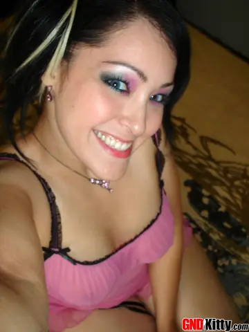 Thick Asian Brunette in Pigtails Poses in Lingerie for Selfies