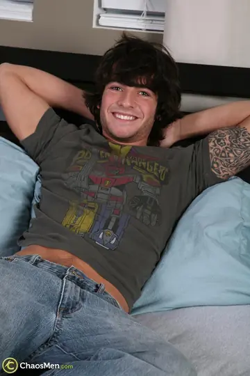 Hairy Gay Stud Gets His Big Dick Sucked by Room Service Guy