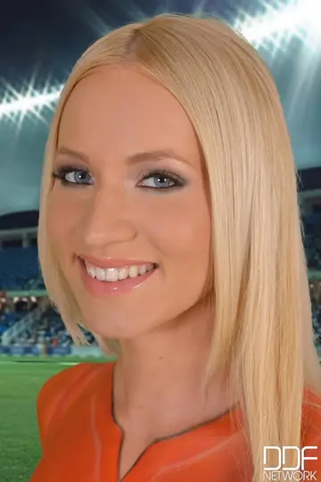 Blonde Soccer Player Bares Her Big Natural Tits and Spreads in the Forest
