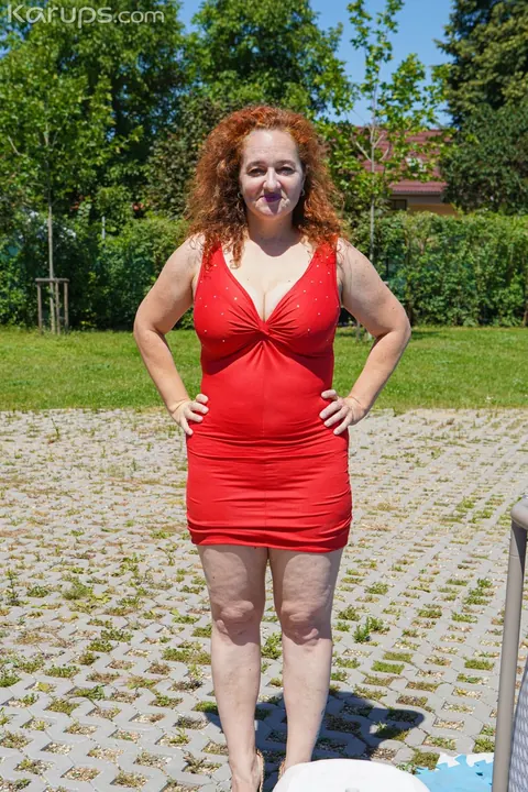Ameli Monk: Curvy Mature Blonde Takes Strapon Doggy Style Outdoors – photo 9 of 21