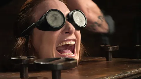 Sophia Locke: Brunette in Bondage Takes a Toy and Cock While Restrained – photo 4 of 21