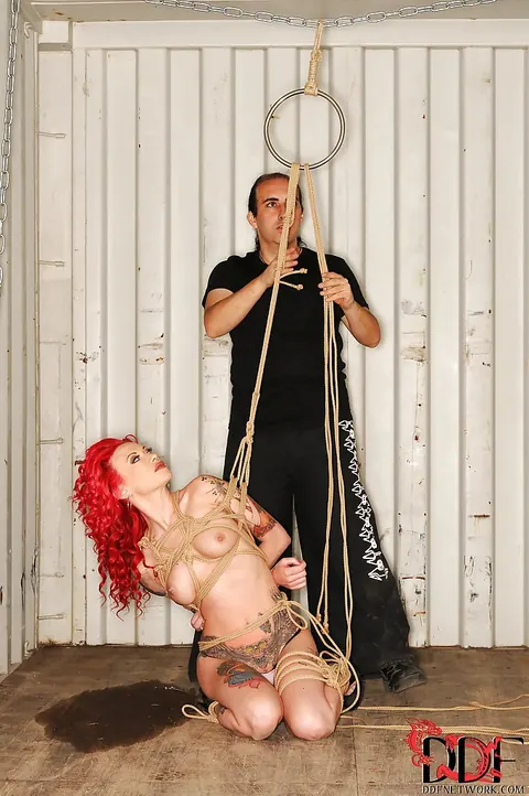 Becky Holt: Curly Redhead with Big Tits Bound in High Heels – photo 12 of 16