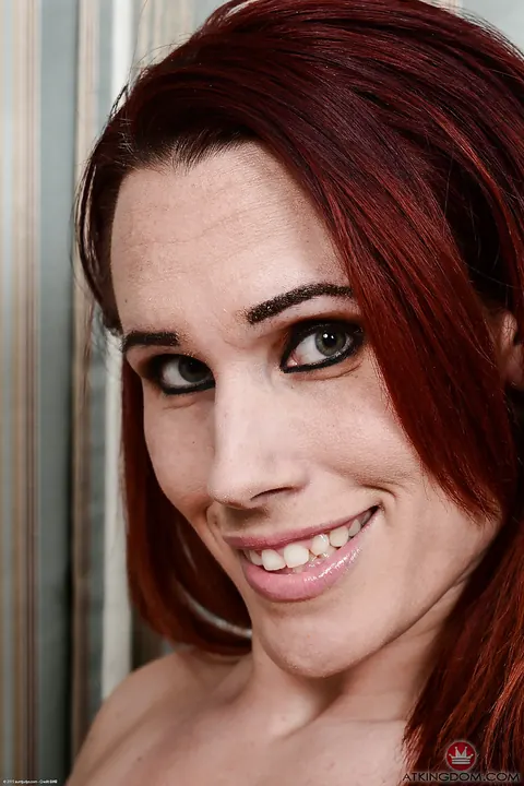 Crystal Rayne: Thick Redhead MILF in Lingerie Spreads Her Shaved Pussy – photo 11 of 16