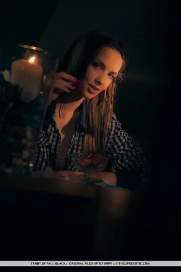 Thick European Babe Bares All by Candlelight