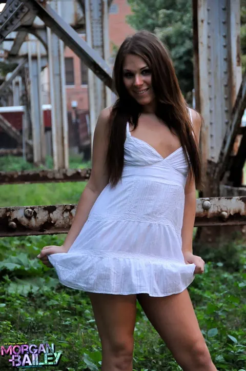 Trans Woman Poses Nude in Panties Outdoors – photo 3 of 12