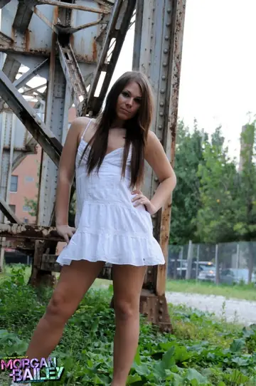 Trans Woman Poses Nude in Panties Outdoors