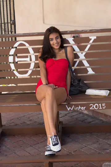 Latina Brunette Strips Nude Outdoors and Shows Her Ass