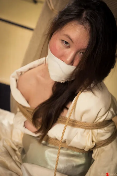 Japanese Brunette Bound in Shibari with a Meow Gag – photo 12 of 16