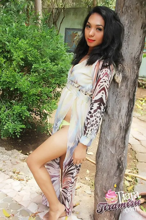Petite Trans Woman Undresses from Her Dress – photo 3 of 15