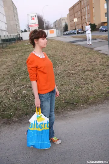 Short-Haired Redhead Strips Outdoors for Lesbian Sex