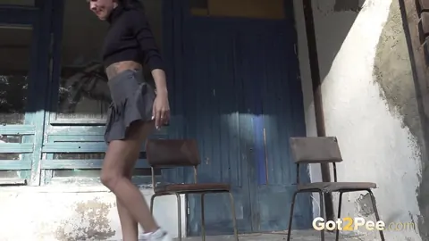 Gypsy Queen: Brunette PAWG in a Skirt Does Splits Outdoors – photo 15 of 15