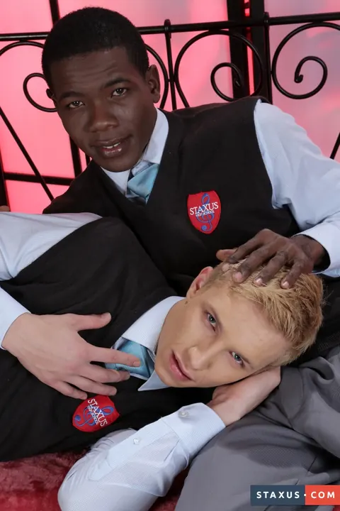 Black Stud Fucks Blonde Twink Bareback – photo 8 of 19