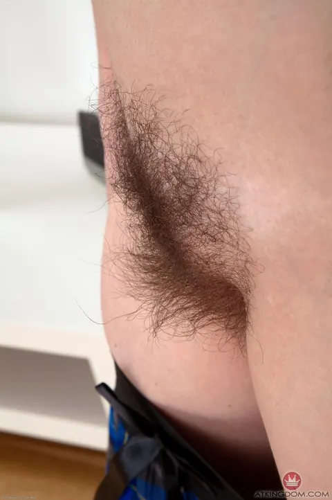 Honey Suckle: British Brunette Pulls Her Panties Down to Spread Her Hairy Pussy – photo 18 of 21