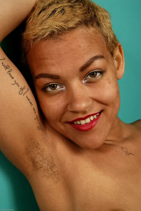 Petite Latina with Short Hair Spreads Her Hairy Pussy – photo 13 of 21