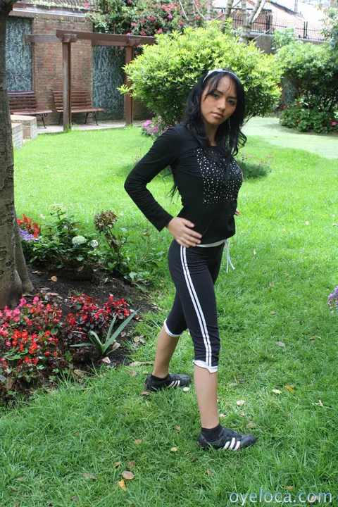 Maria Jose: Petite Latina Redhead Strips Nude in the Garden – photo 19 of 21