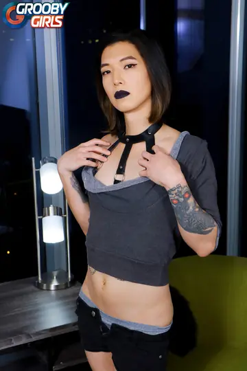 Asian Trans Woman Takes Anal While Posing Nude