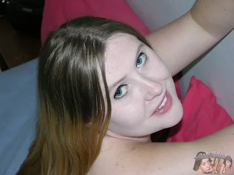Emma Shay: Blonde BBW in Lingerie Spreads Her Shaved Pussy – photo 7 of 16