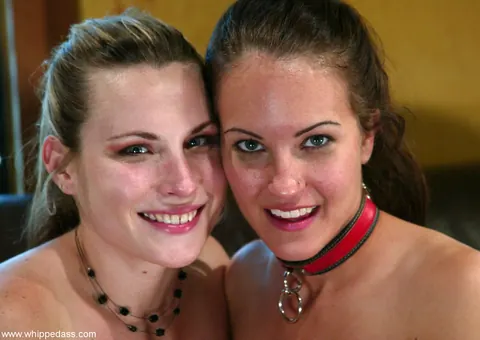 Jamie Huxley: Two Brunettes in Lesbian Bondage and Strap-On Play – photo 19 of 20