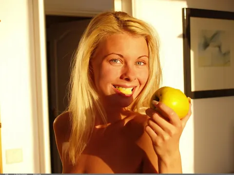 Petite Blonde Strips Nude and Holds Her Pussy Lips Open on Her Back – photo 8 of 21