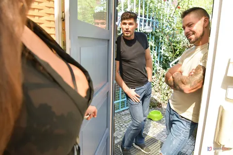 Chloe Lamoure: European Brunette Sucks and Strokes for Double Penetration – photo 12 of 20
