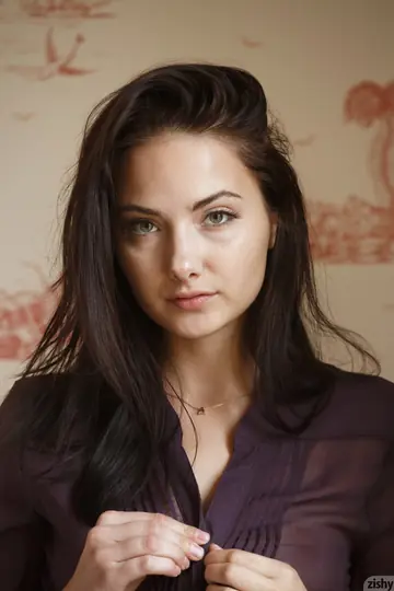 Slim Brunette Strips Out of Her Panties in a Hotel Room