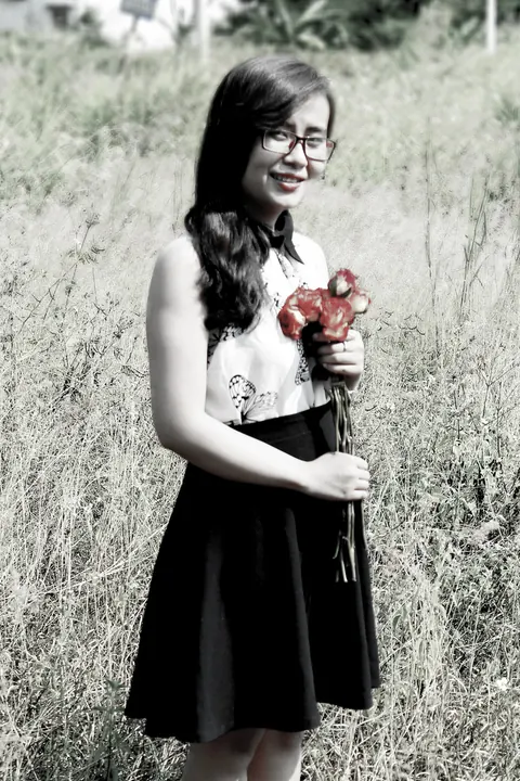 Petite Asian Lesbians Kiss in Dresses and Glasses Outdoors – photo 11 of 21