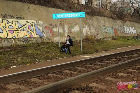 Skinny Brunette Sucks Old Man on a Train for a Ticket – photo 13 of 16