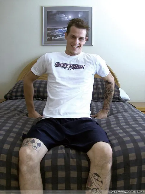 Slim Brunette Twink Strips and Fingers His Ass on the Sofa – photo 9 of 21