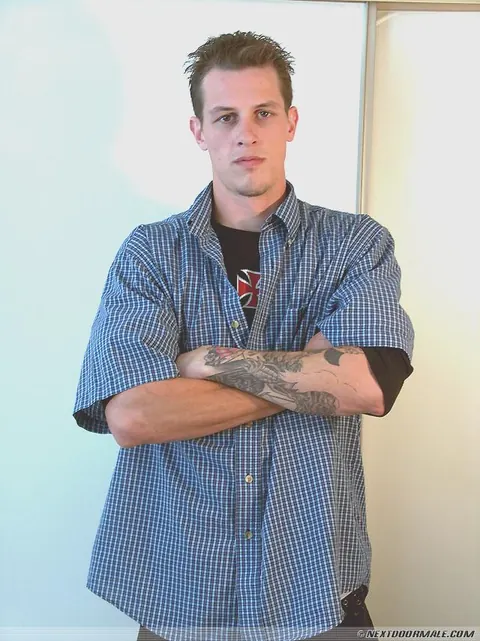 Slim Brunette Twink Strips and Fingers His Ass on the Sofa – photo 1 of 21