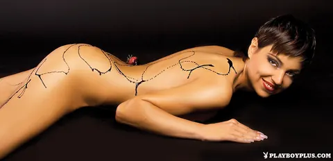 Petra Krbavcova: Short-Haired Brunette Shows Her Big Enhanced Tits and Tattoo – photo 17 of 17