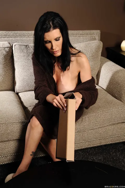 Shay Sights: Canadian MILF with Big Tits Undresses While Holding a Package – photo 9 of 16