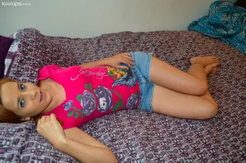 Kristine Adams – Petite German Redhead Undresses and Fingers Her Pussy