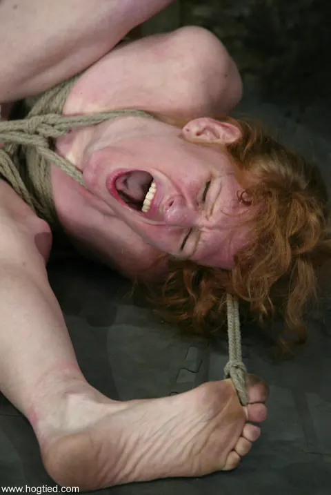 Sye Rena: Bound Redhead with Small Natural Tits Has First Orgasm – photo 13 of 17