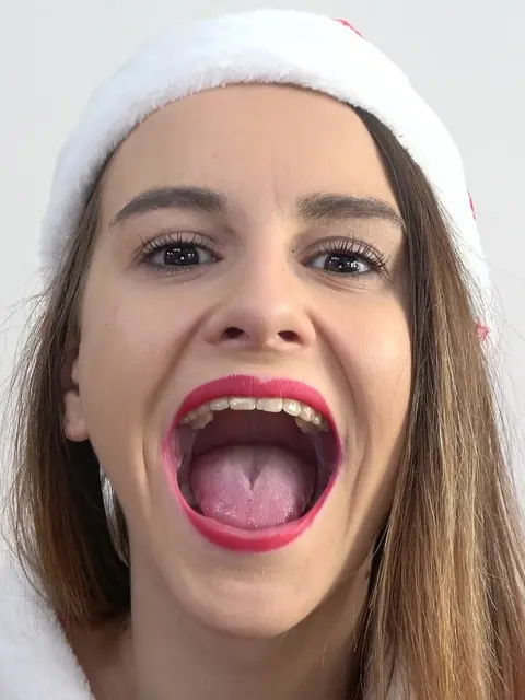 Adele Unicorn: Brunette in Christmas Outfit Spreads Her Legs Clothed – photo 9 of 16