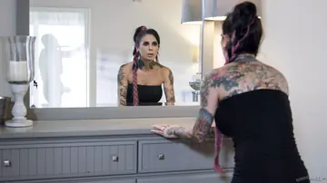 Joanna Angel – Brunette with Big Tits in a Skirt Takes Selfie After Sex