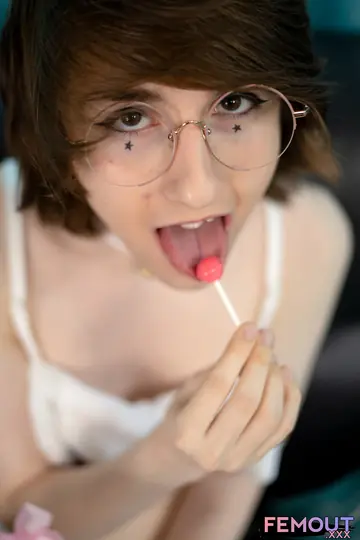 Trans Woman Strokes Her Big Cock and Uses a Dildo